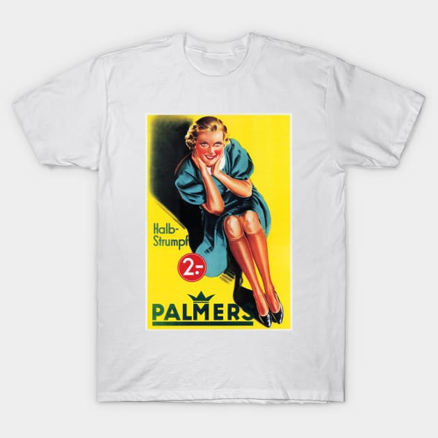 Palmers Stocking Hosiery German Art Deco Retro Poster Advertising 1930s T-Shirt by vintageposters